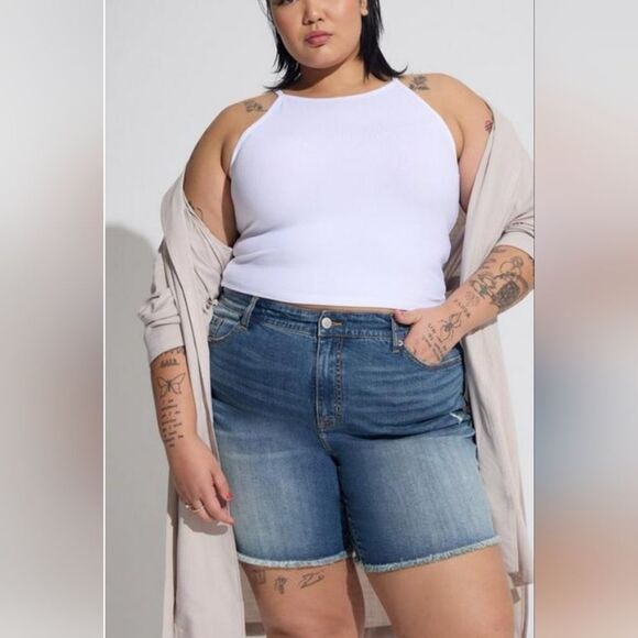 NWT Torrid Womens Crop Tank Top Shirt 00 M - Picture 3 of 5